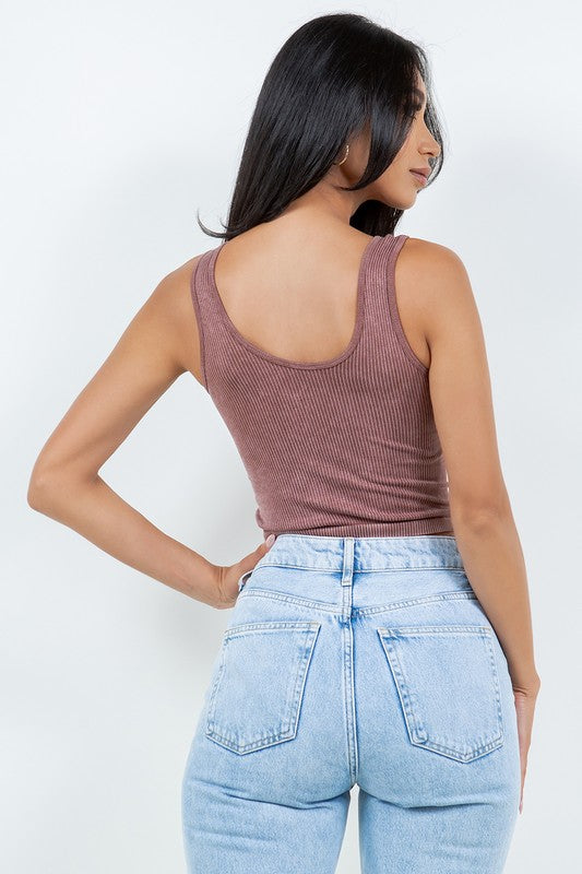 MINERAL WASHED RIB TANK