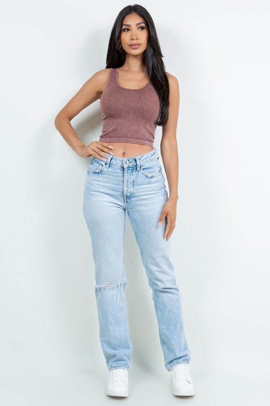 MINERAL WASHED RIB TANK