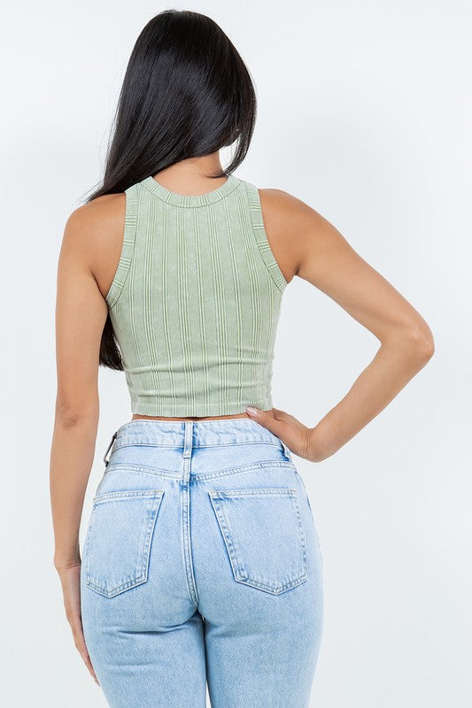 CAMISETA SIN MANGAS LAVADA CON MINERALES