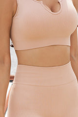 ACTIVE CROP TOP AND BIKER SHORT SET