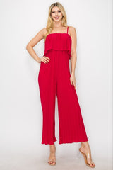 TIERED PLEATED GENIE JUMPSUIT