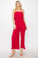 TIERED PLEATED GENIE JUMPSUIT