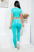 Thumbnail of MINERAL WASH 2 -PIECE CROP TOP AND PANTS SET