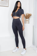 Thumbnail of MINERAL WASH 2 -PIECE CROP TOP AND PANTS SET