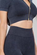 Thumbnail of MINERAL WASH 2 -PIECE CROP TOP AND PANTS SET