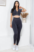 Thumbnail of MINERAL WASH 2 -PIECE CROP TOP AND PANTS SET