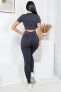 Thumbnail of MINERAL WASH 2 -PIECE CROP TOP AND PANTS SET