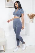 Thumbnail of MINERAL WASH 2 -PIECE CROP TOP AND PANTS SET