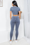 Thumbnail of MINERAL WASH 2 -PIECE CROP TOP AND PANTS SET