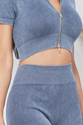 Thumbnail of MINERAL WASH 2 -PIECE CROP TOP AND PANTS SET