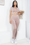 Thumbnail of MINERAL WASH 2 -PIECE CROP TOP AND PANTS SET