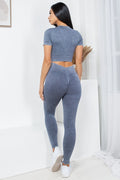 Thumbnail of MINERAL WASH 2 -PIECE CROP TOP AND PANTS SET