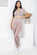 Thumbnail of MINERAL WASH 2 -PIECE CROP TOP AND PANTS SET