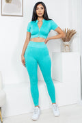 Thumbnail of MINERAL WASH 2 -PIECE CROP TOP AND PANTS SET