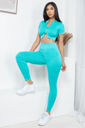 Thumbnail of MINERAL WASH 2 -PIECE CROP TOP AND PANTS SET