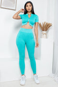 Thumbnail of MINERAL WASH 2 -PIECE CROP TOP AND PANTS SET