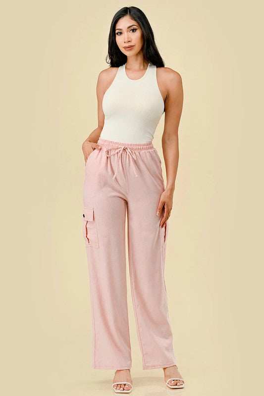 LINEN CARGO PANTS