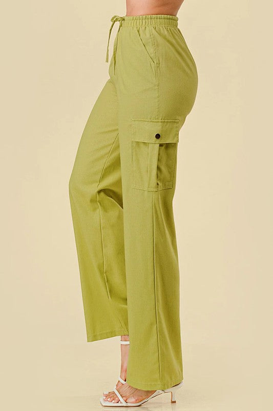 LINEN CARGO PANTS