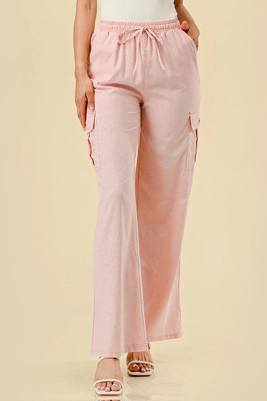 PANTALONES CARGO DE LINO