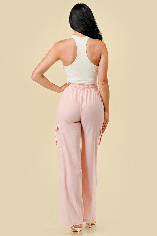 PANTALONES CARGO DE LINO