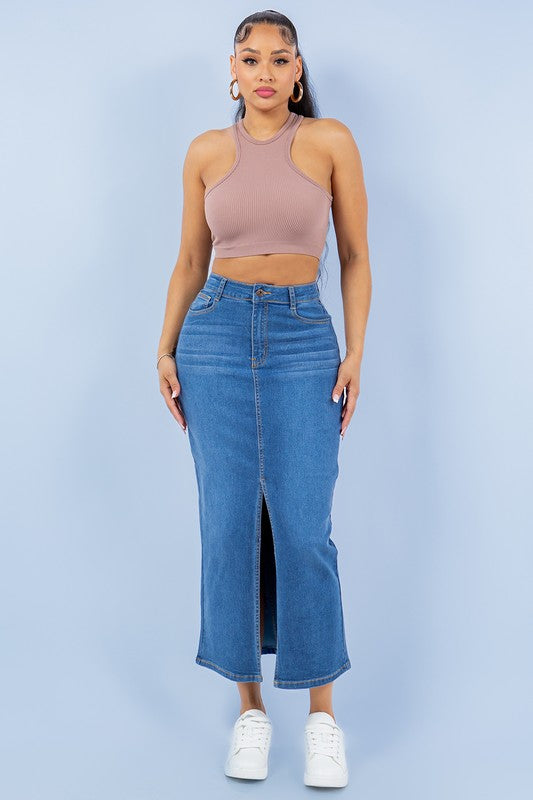 MAXI  DENIM SKIRT