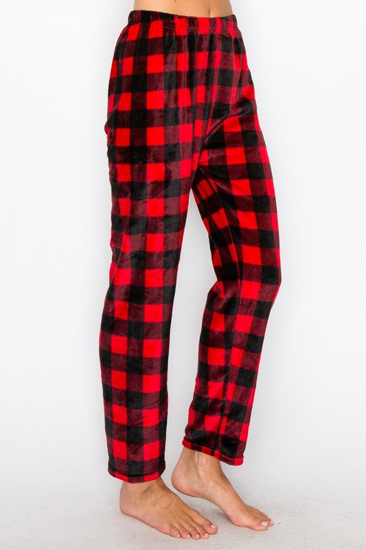 FLEECE PAJAMA PRINT PANTS