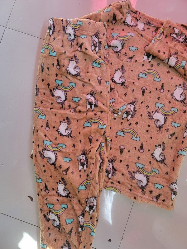 2-PIECE  PRINT BRUSHED PAJAMA SET