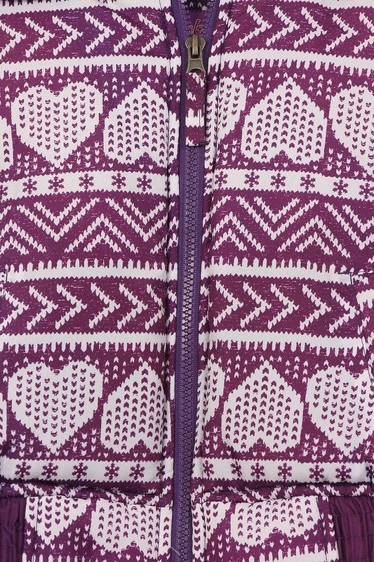 Vest with heart print