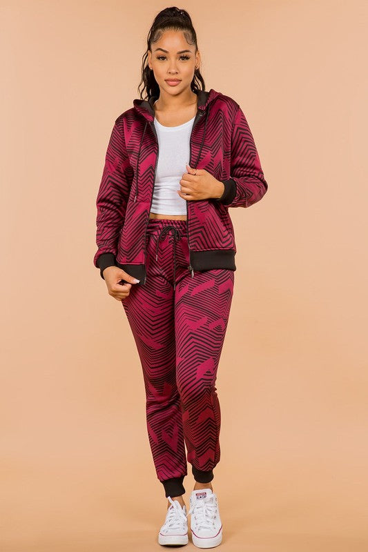 MEXICO STRIPED  HOODIE SET