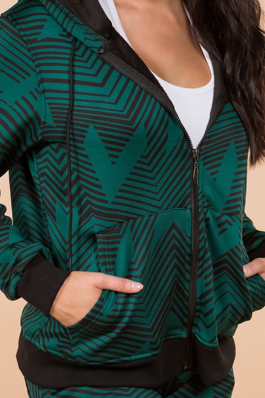 MEXICO STRIPED  HOODIE SET