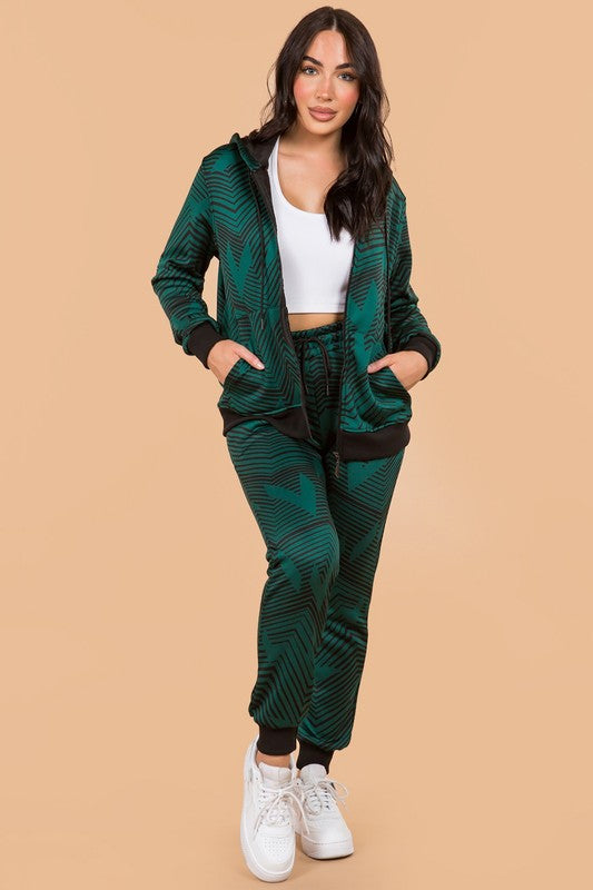 MEXICO STRIPED  HOODIE SET