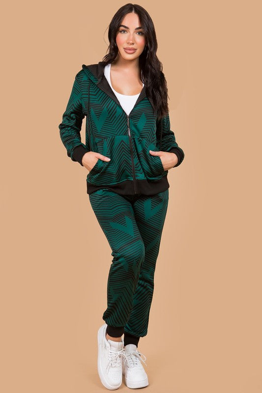 MEXICO STRIPED  HOODIE SET