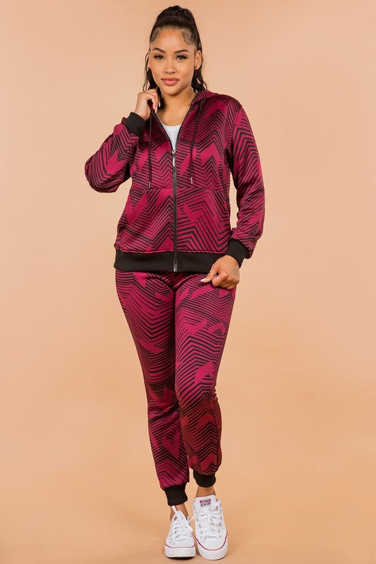 MEXICO STRIPED  HOODIE SET