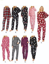 2-PIECE  PRINT BRUSHED PAJAMA SET