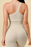 Thumbnail of ONE STRAP RIBBED SEAMLESS JUMPSUIT