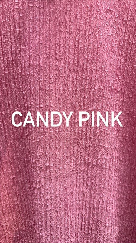 TWO PIECE CRINKLE SLEEVELES TOP AND LONG PANTS