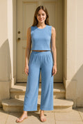 Thumbnail of TWO PIECE CRINKLE SLEEVELES TOP AND LONG PANTS