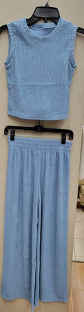 Thumbnail of TWO PIECE CRINKLE SLEEVELES TOP AND LONG PANTS