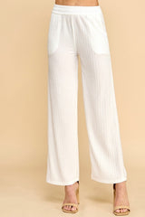 CRINKLE  OUT-WAIST W/STRINGSTRAIGHT LEG PANTS