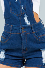 RIPPED SHORT OVERALL