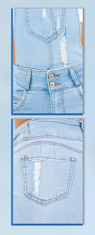 RIPPED SHORT OVERALL