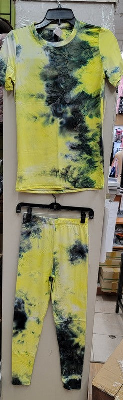 TIE DYE LEGGINGS SET