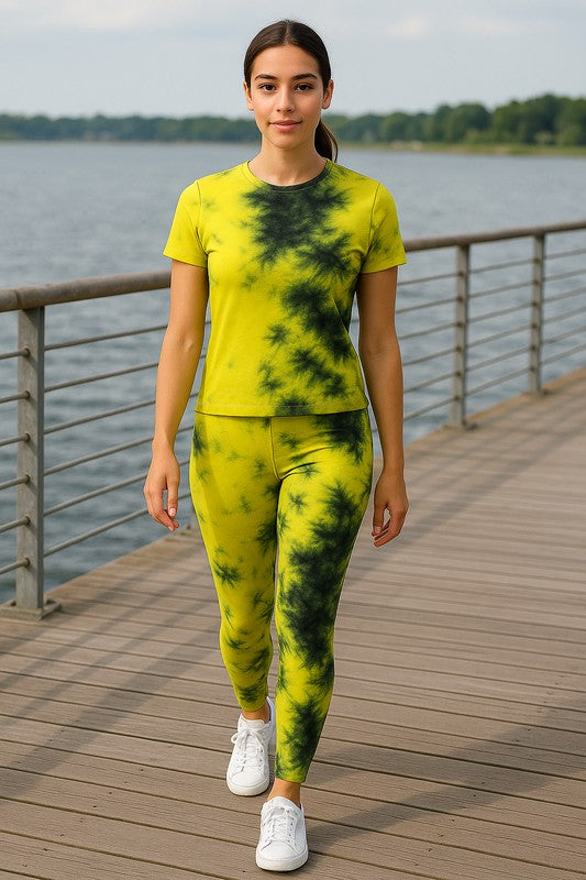 TIE DYE LEGGINGS SET