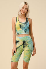 TIE DYE RACERBACK BRA BIKE SET