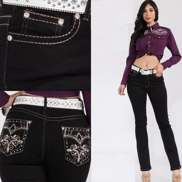 Embellished Bootcut Jeans