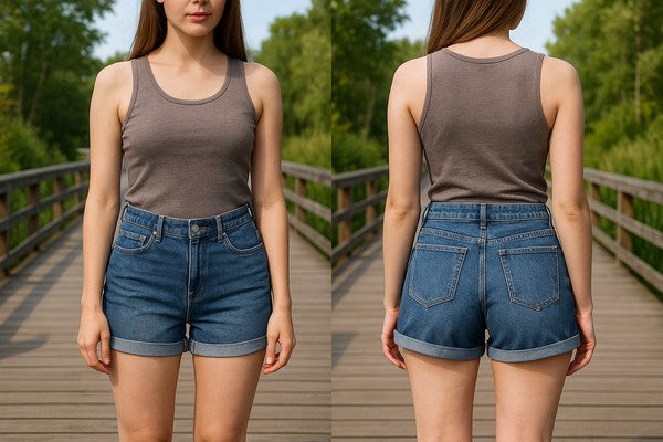 STRETCH DENIM SHORT