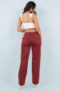 Thumbnail of Cargo high-rise straight-leg organic jeans