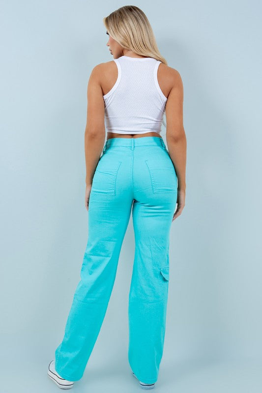 COLORED CARGO PANTS FOR WOMEN'S