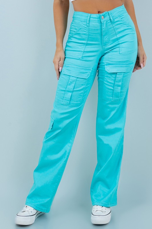 COLORED CARGO PANTS FOR WOMEN'S