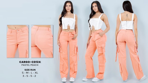 COLORED CARGO PANTS FOR WOMEN'S
